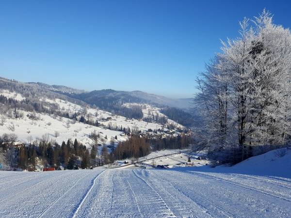 Widok z trasy wyciągu Wojtek