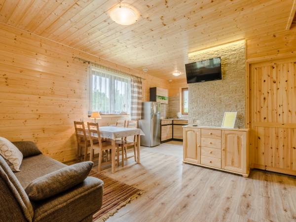 Domki Mielno 6–8 osobowe, blisko plaży, cisza, idealne dla rodzin - salon.