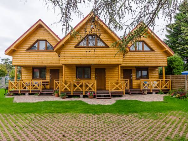 Domki Mielno 6–8 osobowe, blisko plaży, cisza, idealne dla rodzin - taras.