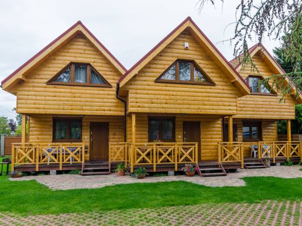 Domki Mielno 8 osobowe, blisko plaży, cisza, idealne dla rodzin - taras.