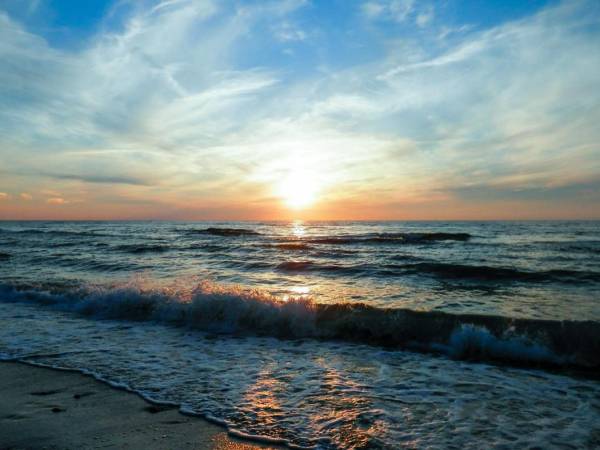 Zachód słońca w Łukęcinie