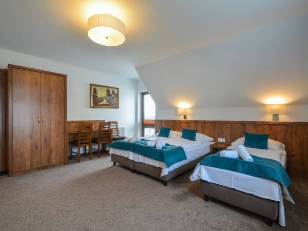 Pokój 3-os z aneksem kuchennym i balkonem 