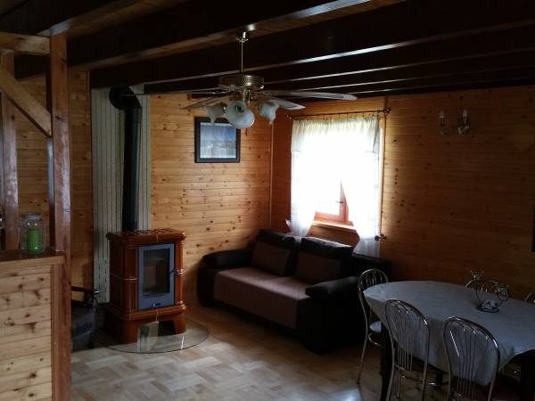 salon z kominkiem Domku nr 2