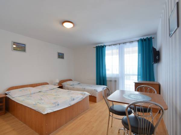 pokój 3-osobowy z łazienką i wyjściem na ogród