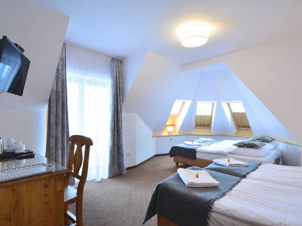 Pokój czteroosobowy z widokiem na góry