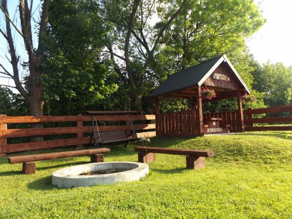 ogród dla gości z domku 8 osobowego