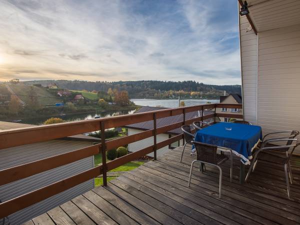 Widok z domku sześcioosobowego