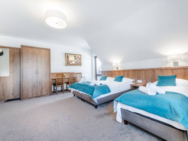 Pokój 4-os z aneksem kuchennym i balkonem 