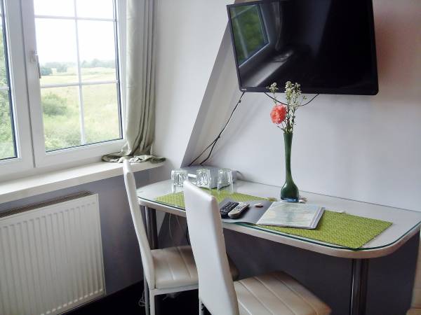 Pokój ( nr5) studio dla 2-4 osób z łózkiem małżeńskim ( lub 2 pojde. na życzenie), kanapą rozkładaną