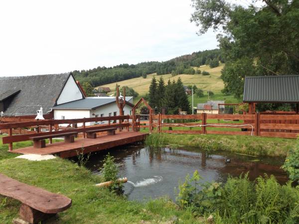 ogród dla gości z domku 8 osobowego