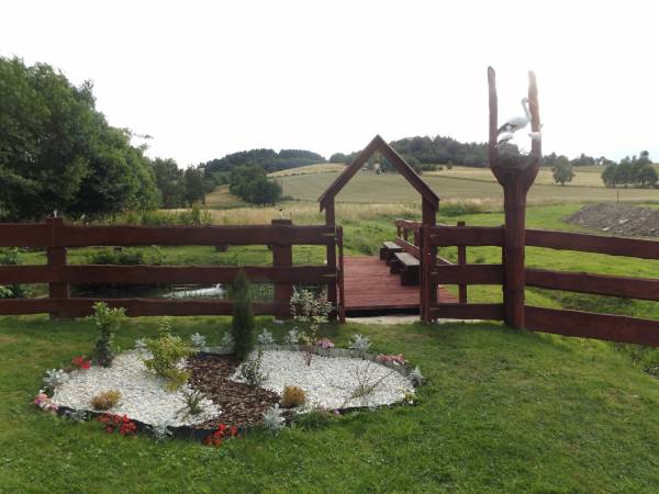 ogród dla gości z domku 8 osobowego