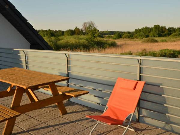 Taras dla pokoi nr 5 i 6. Widok na obszar zieleni Natura 2000. Cisza i spokój:)